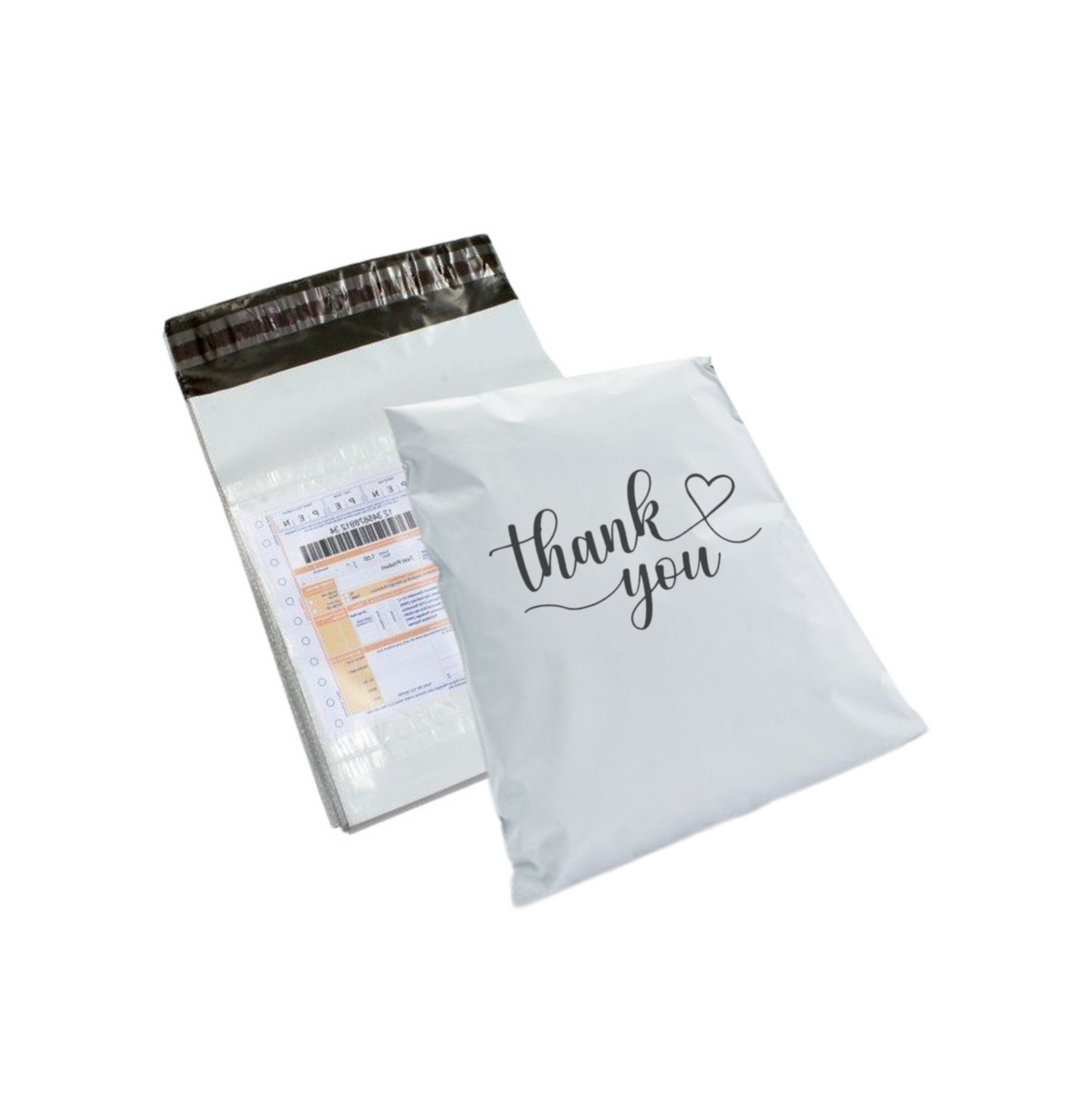 "thank you" printed polycourierbag with POD.