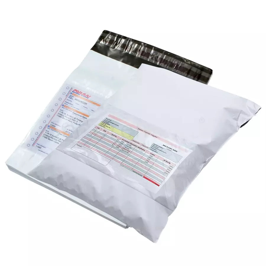 plain white polycourierbag